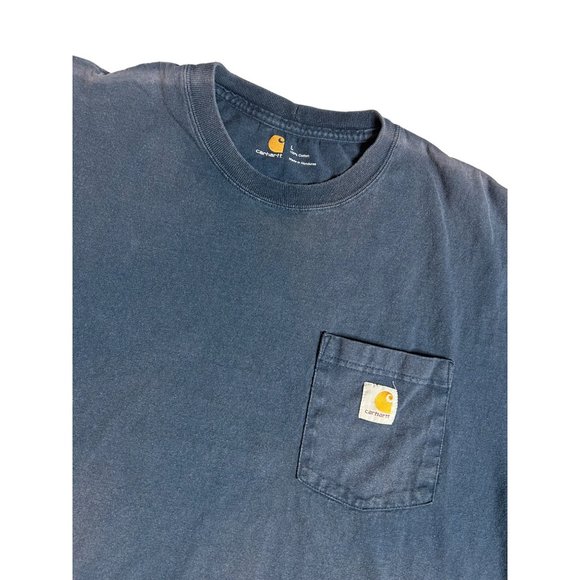 Carhartt Other - Carhartt Pocket T-Shirt Mens Large Navy Blue Crew Neck Loose Fit‎